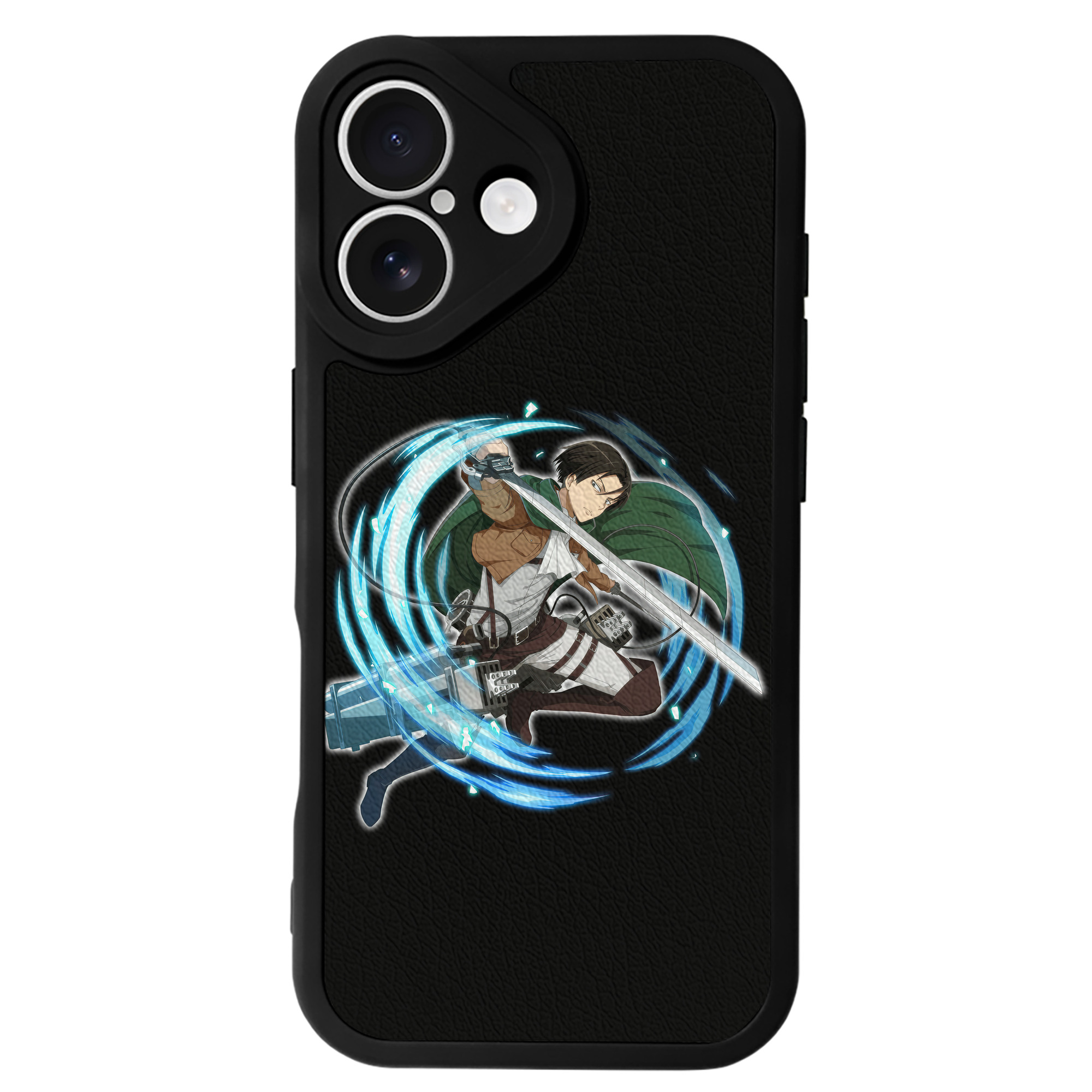 （画像用） 進撃の巨人 リヴァイ·アッカーマン Attack on Titan Levi Ackerman 【iPhone 16シリーズ対応】シリコンスマホケース（レザー調） 材質：シリコン